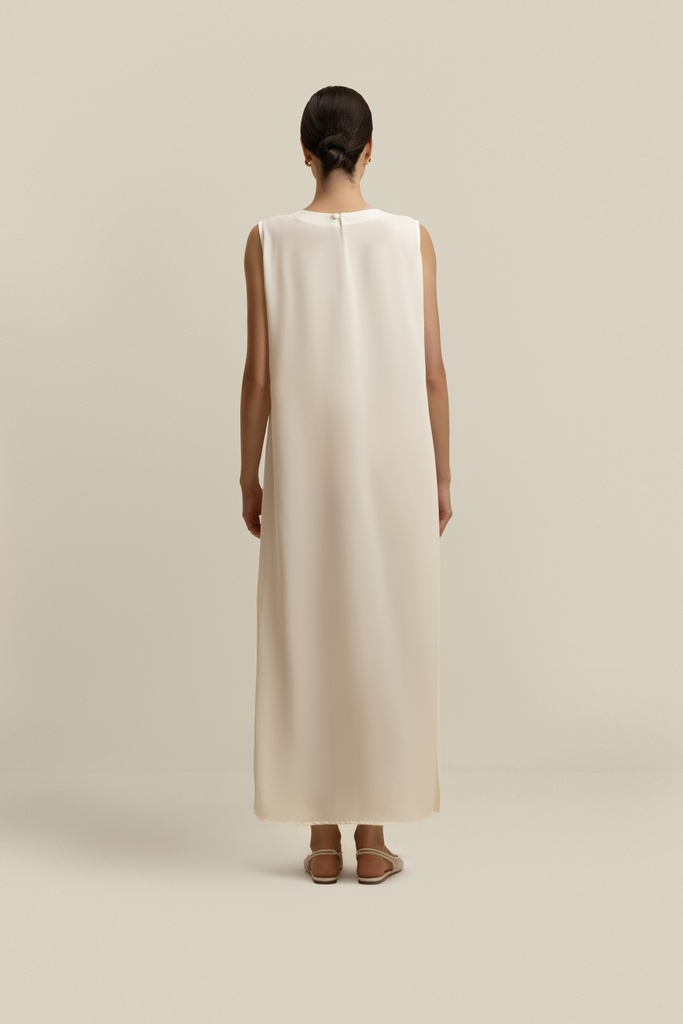 Woven White Dress